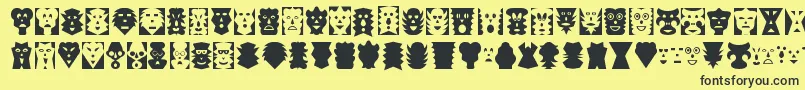 MASK     Font – Black Fonts on Yellow Background