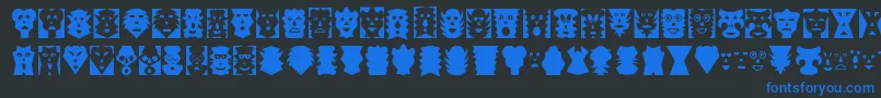 MASK     Font – Blue Fonts on Black Background