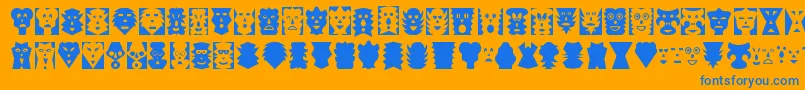 MASK     Font – Blue Fonts on Orange Background