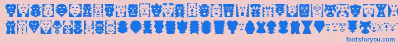 MASK     Font – Blue Fonts on Pink Background
