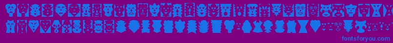 MASK     Font – Blue Fonts on Purple Background
