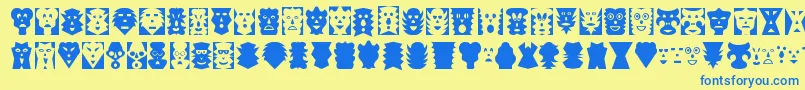 MASK     Font – Blue Fonts on Yellow Background