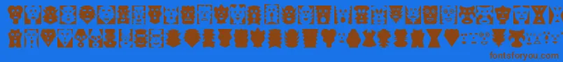 MASK     Font – Brown Fonts on Blue Background