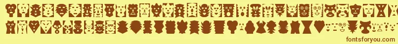 MASK     Font – Brown Fonts on Yellow Background