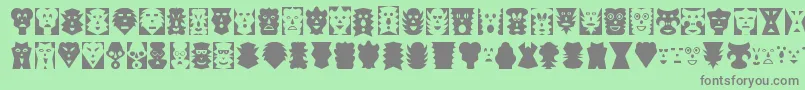 MASK     Font – Gray Fonts on Green Background