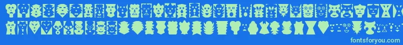 MASK     Font – Green Fonts on Blue Background