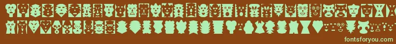 MASK     Font – Green Fonts on Brown Background