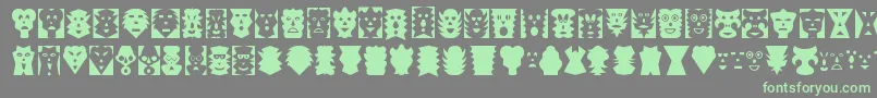 MASK     Font – Green Fonts on Gray Background