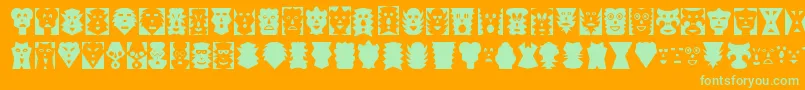 MASK     Font – Green Fonts on Orange Background