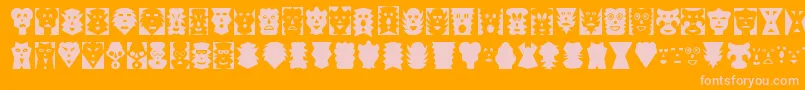 MASK     Font – Pink Fonts on Orange Background
