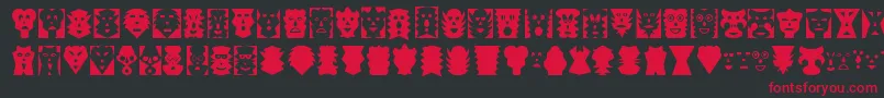 MASK    -Schriftart – Rote Schriften auf schwarzem Hintergrund