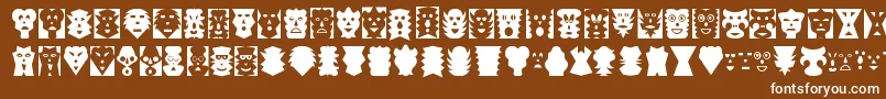 MASK     Font – White Fonts on Brown Background