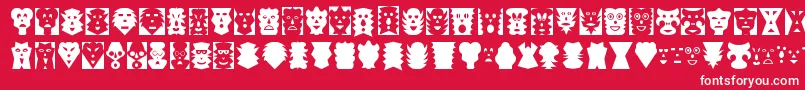 MASK     Font – White Fonts on Red Background