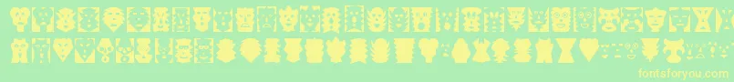 MASK     Font – Yellow Fonts on Green Background