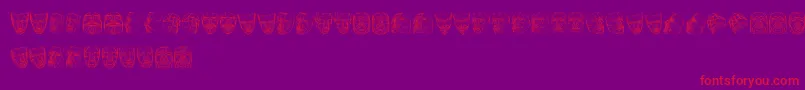 Masks3D Font – Red Fonts on Purple Background