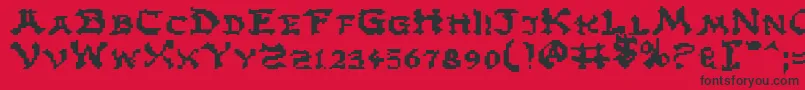 ZenMastersExpanded Font – Black Fonts on Red Background