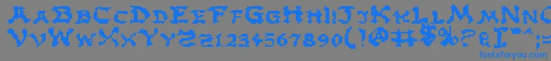 ZenMastersExpanded Font – Blue Fonts on Gray Background