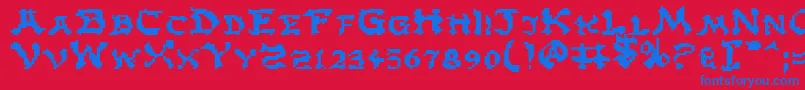 ZenMastersExpanded Font – Blue Fonts on Red Background