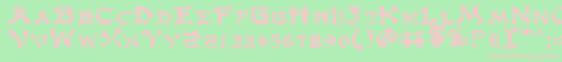 ZenMastersExpanded Font – Pink Fonts on Green Background