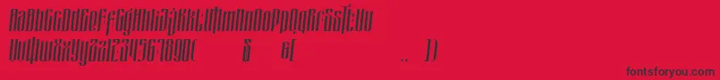 masquerouge italic Font – Black Fonts on Red Background