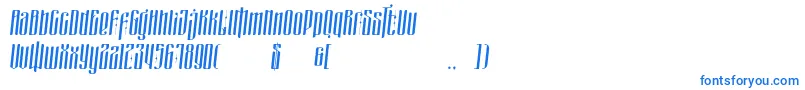masquerouge italic Font – Blue Fonts on White Background