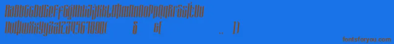 masquerouge italic Font – Brown Fonts on Blue Background