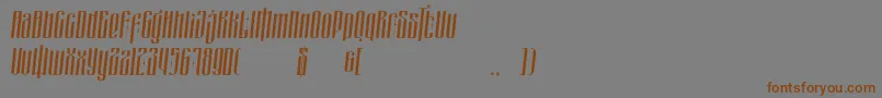 masquerouge italic Font – Brown Fonts on Gray Background