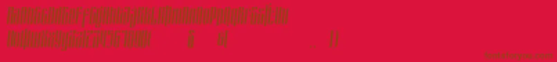 masquerouge italic Font – Brown Fonts on Red Background