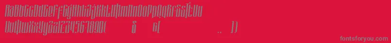 masquerouge italic Font – Gray Fonts on Red Background