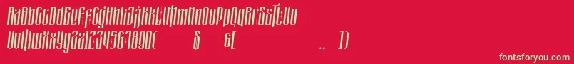 masquerouge italic Font – Green Fonts on Red Background