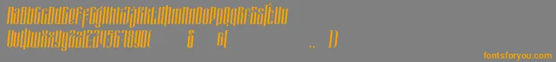 masquerouge italic Font – Orange Fonts on Gray Background