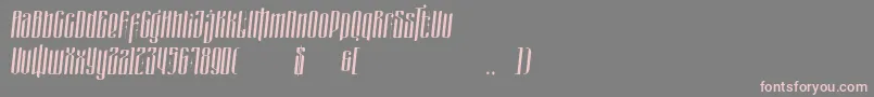Police masquerouge italic – polices roses sur fond gris