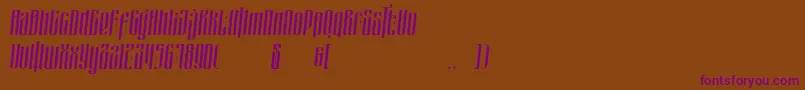 masquerouge italic Font – Purple Fonts on Brown Background