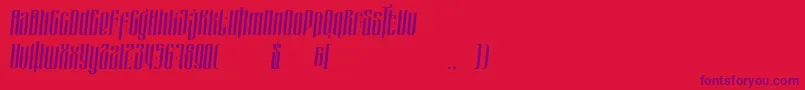 masquerouge italic Font – Purple Fonts on Red Background