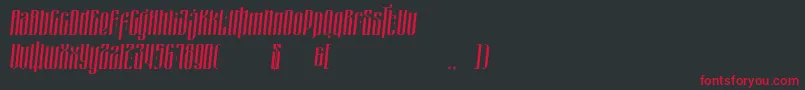 masquerouge italic Font – Red Fonts on Black Background