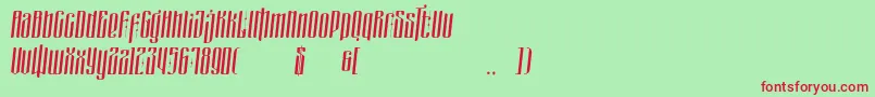 masquerouge italic Font – Red Fonts on Green Background
