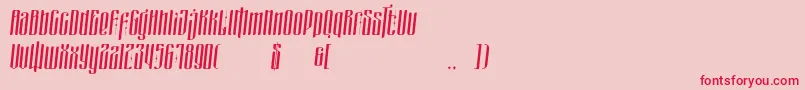 masquerouge italic Font – Red Fonts on Pink Background