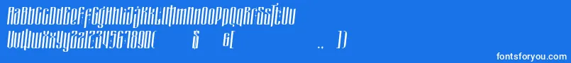 masquerouge italic Font – White Fonts on Blue Background