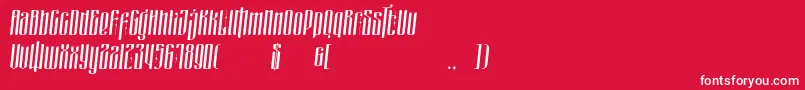 masquerouge italic Font – White Fonts on Red Background