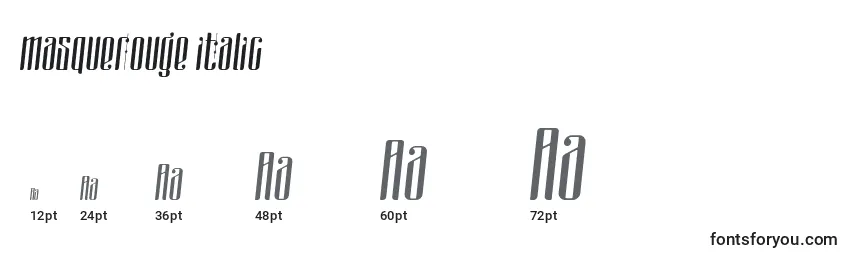 Masquerouge italic Font Sizes