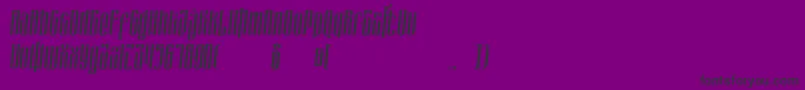 masquerouge italic-Schriftart – Schwarze Schriften auf violettem Hintergrund