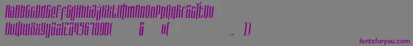 masquerouge italic Font – Purple Fonts on Gray Background