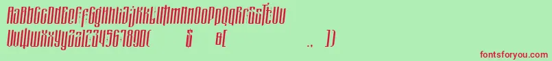 Шрифт masquerouge italic – красные шрифты на зелёном фоне