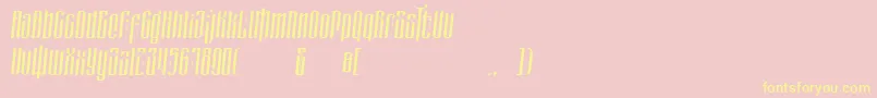 masquerouge italic Font – Yellow Fonts on Pink Background