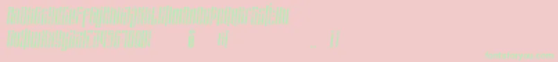 masquerouge rough italic Font – Green Fonts on Pink Background