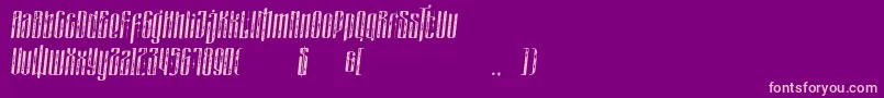 masquerouge rough italic Font – Pink Fonts on Purple Background