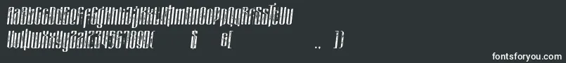 masquerouge rough italic Font – White Fonts on Black Background