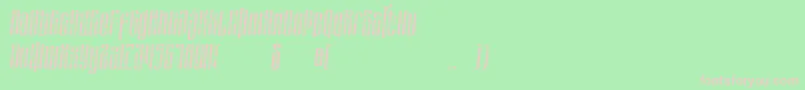 masquerouge rough italic Font – Pink Fonts on Green Background