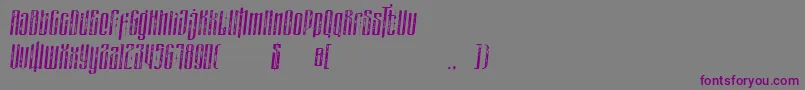 masquerouge rough italic Font – Purple Fonts on Gray Background