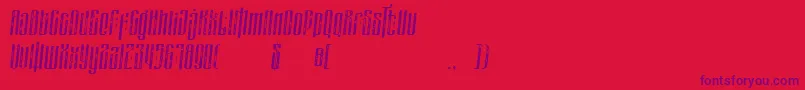 masquerouge rough italic Font – Purple Fonts on Red Background